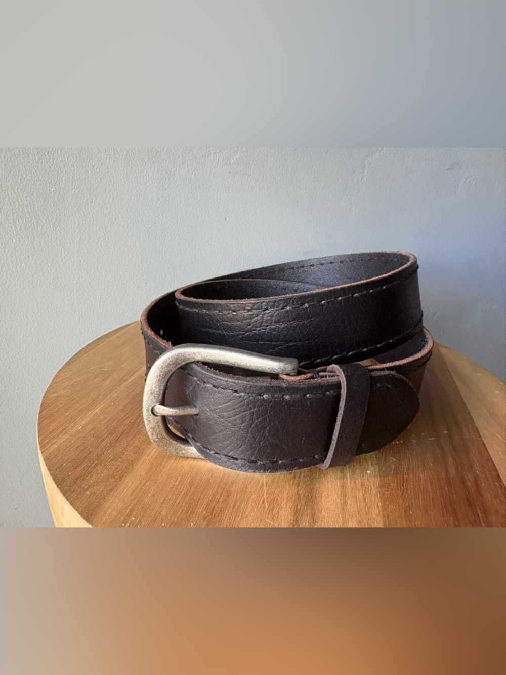 FRYE Black Leather Belt ~ Size 34
